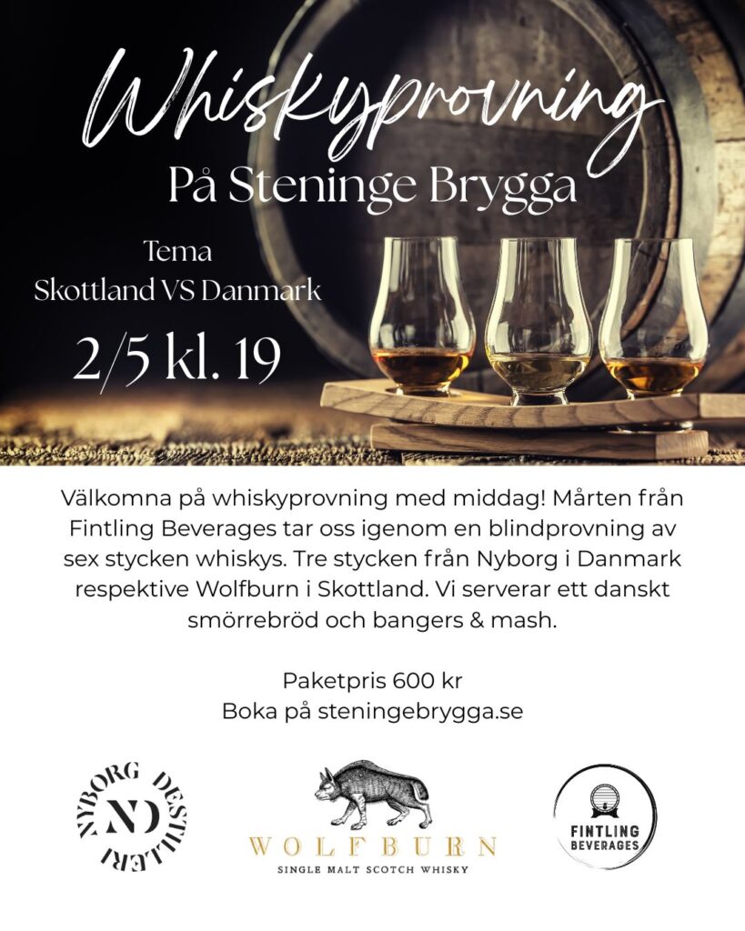 Whiskyprovning på Steninge Brygga